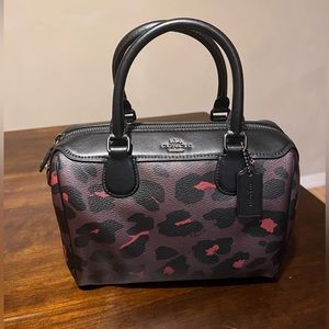 Coach Cross Grain Mini Bennett Satchel blackoxblood